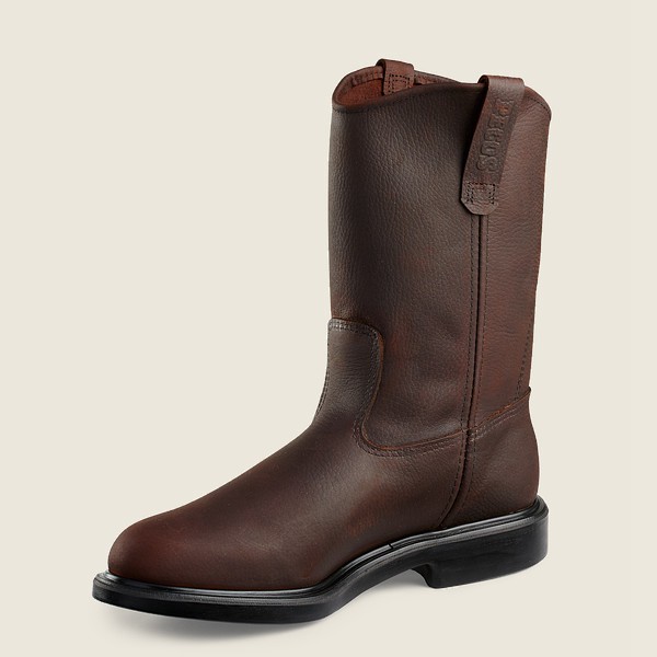 Red Wing Iş Botu Erkek - Supersole® - 11-Inch Soft Toe Pull-On - Koyu Kahverengi - 46GNUKIJL